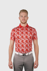 Prestige Camo Red Golf Polo